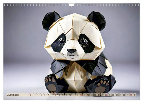 Produktbild: Wilde Origami Tiere (Wandkalender 2026 DIN A3 quer), CALVENDO Monatskalender
