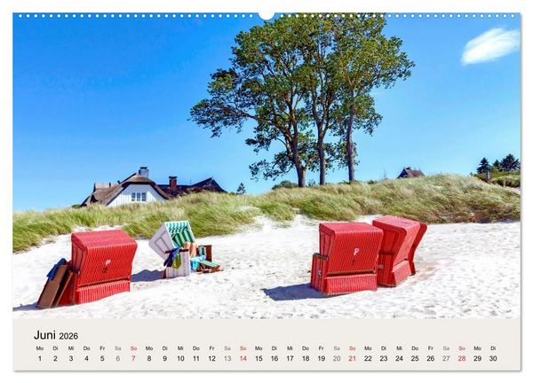 Produktbild: STRANDLUST: Fischland-Dar&szlig;-Zingst (hochwertiger Premium Wandkalender 2026 DIN A2 quer), Kunstdruck in Hochglanz