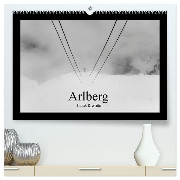Produktbild: Arlberg black and white (hochwertiger Premium Wandkalender 2026 DIN A2 quer), Kunstdruck in Hochglanz