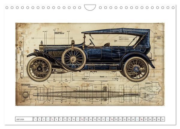 Produktbild: Fantastische Oldtimer (Wandkalender 2026 DIN A4 quer), CALVENDO Monatskalender