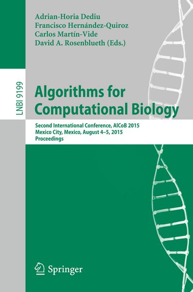Produktbild: Algorithms for Computational Biology
