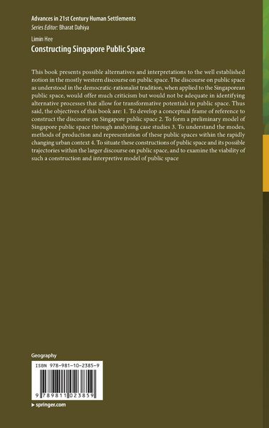 Produktbild: Constructing Singapore Public Space