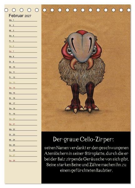 Produktbild: Fabelhafte Wesen / Geburtstagskalender (Tischkalender 2027 DIN A5 hoch), CALVENDO Monatskalender