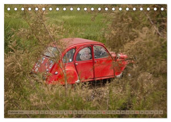 Produktbild: Citro&euml;n 2CV - Ente rot (Tischkalender 2025 DIN A5 quer), CALVENDO Monatskalender