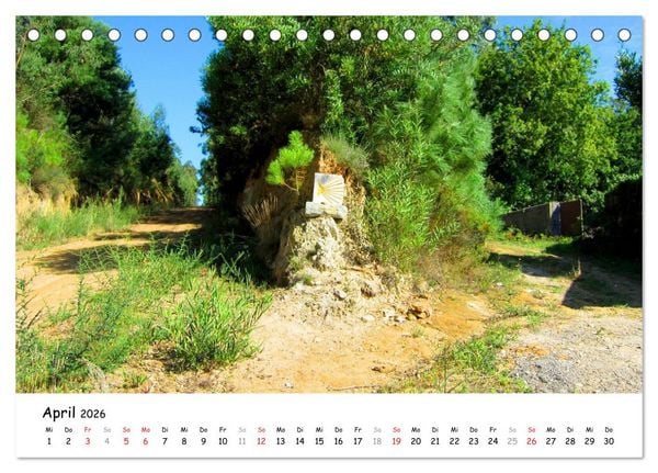 Produktbild: Jakobsweg - Camino Portugues (Tischkalender 2026 DIN A5 quer), CALVENDO Monatskalender