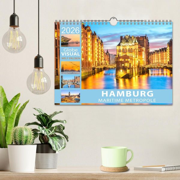 Produktbild: HAMBURG - Maritime Metropole (Wandkalender 2026 DIN A4 quer), CALVENDO Monatskalender