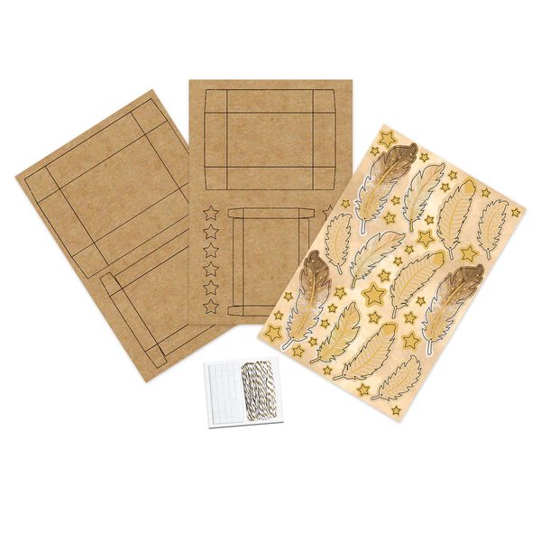 Produktbild: URSUS Geschenkboxen-Set "Federn", creme/gold