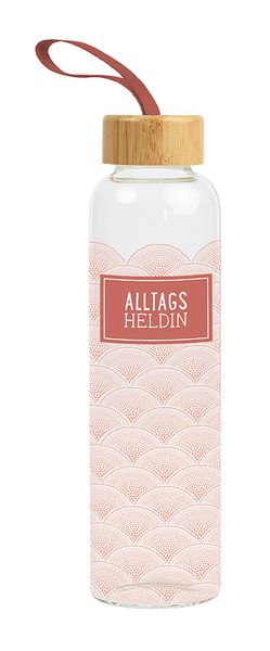 Produktbild: Glas-Trinkflasche Alltagsheldin