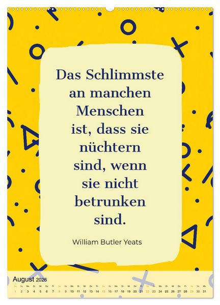 Produktbild: Dichter als Goethe - Der literarische Alkohol-Kalender (Wandkalender 2026 DIN A2 hoch), CALVENDO Monatskalender