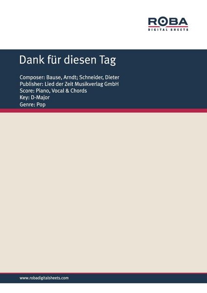 Produktbild: Dank f&uuml;r diesen Tag