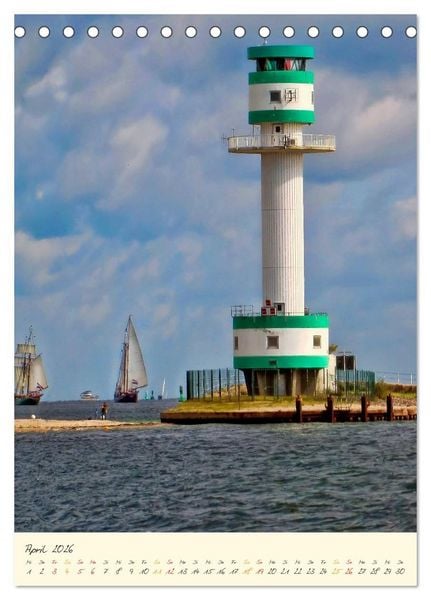 Produktbild: Norddeutsche Leuchtt&uuml;rme - maritime Wegweiser (Tischkalender 2026 DIN A5 hoch), CALVENDO Monatskalender