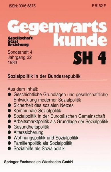 Produktbild: Sozialpolitik in der Bundesrepublik