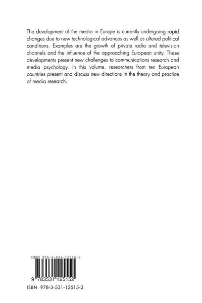 Produktbild: Psychology of Media in Europe