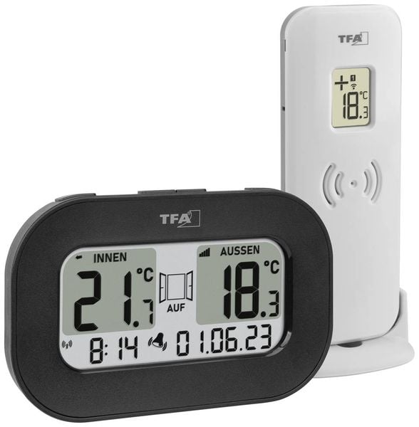 Produktbild: TFA Dostmann Funk-Thermometer COOL@HOME Funk-Thermometer digital Schwarz 30.3046.01