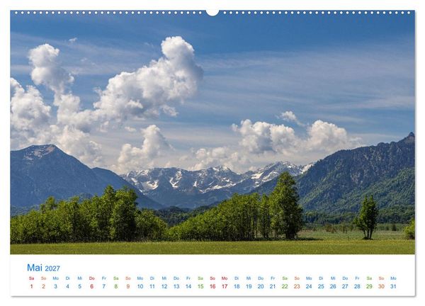 Produktbild: Im blauen Land am Alpenrand (hochwertiger Premium Wandkalender 2027 DIN A2 quer), Kunstdruck in Hochglanz