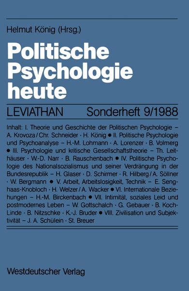 Produktbild: Politische Psychologie heute