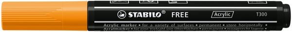 Produktbild: STABILO Acrylmarker, FREE Acrylic T300, Strichbreite 2-3 mm, orange