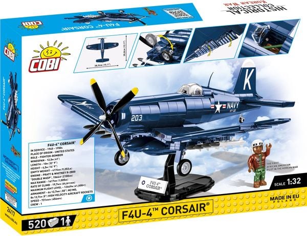 COBI Historical Collection 2417 - F4U-4 Corsair, Kampfflugzeug, Korean War, Bauset