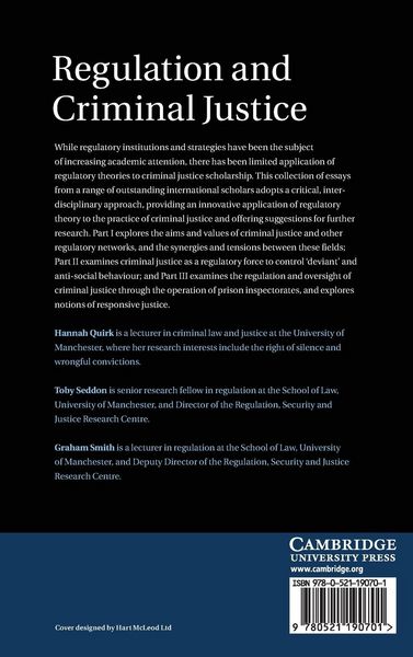 Produktbild: Regulation and Criminal Justice