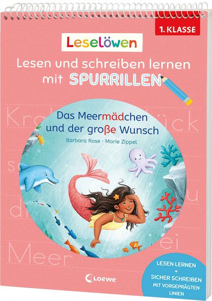 Produktbild: Lesel&ouml;wen - Lesen und schreiben lernen mit Spurrillen - Das Meerm&auml;dchen und der gro&szlig;e Wunsch