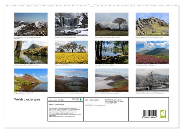 Produktbild: Welsh Landscapes (High Quality Premium Wall Calendar 2026 DIN A2 landscape),CALVENDO 12 Month Wall Calendar
