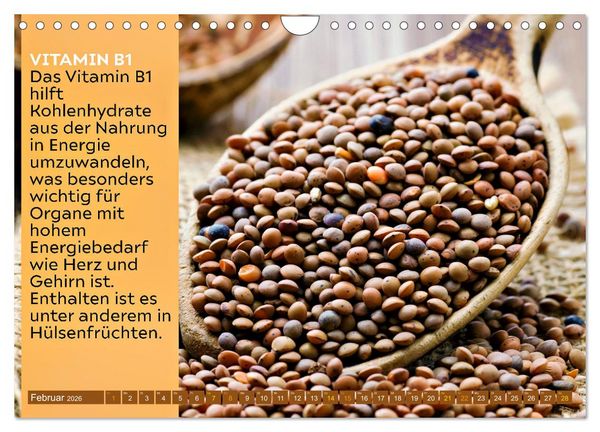 Produktbild: VITAMINE - Gesundheit aus der Natur (Wandkalender 2026 DIN A4 quer), CALVENDO Monatskalender
