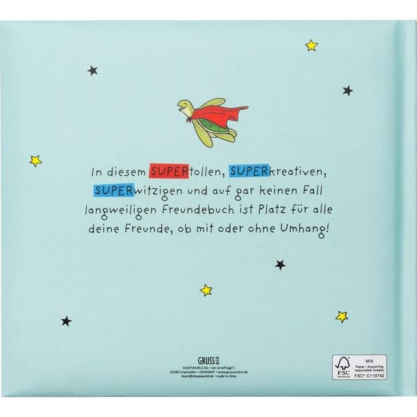 Produktbild: Freundebuch Motiv Blau 'Meine Super Freunde'