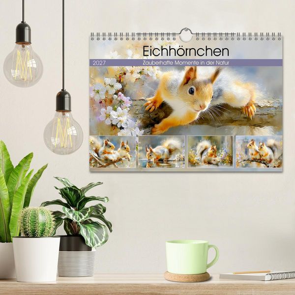 Produktbild: Eichh&ouml;rnchen. Zauberhafte Momente in der Natur (Wandkalender 2027 DIN A4 quer), CALVENDO Monatskalender