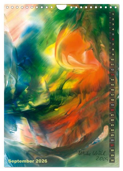 Produktbild: Encaustic-Malerei Kunstkalender 2026 (Wandkalender 2026 DIN A4 hoch), CALVENDO Monatskalender