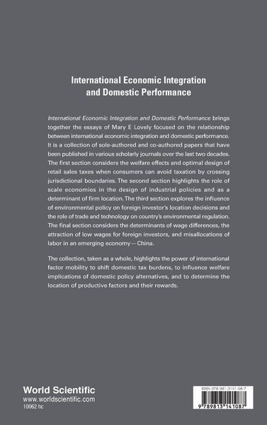 Produktbild: International Economic Integration & Domestic Performance