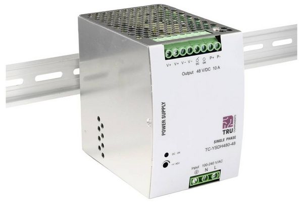 Produktbild: TRU COMPONENTS TC-13864576 Hutschienen-Netzteil (DIN-Rail) 48 V/DC 10 A 480 W Anzahl Ausg&auml;nge:1 x Inhalt 1 St.