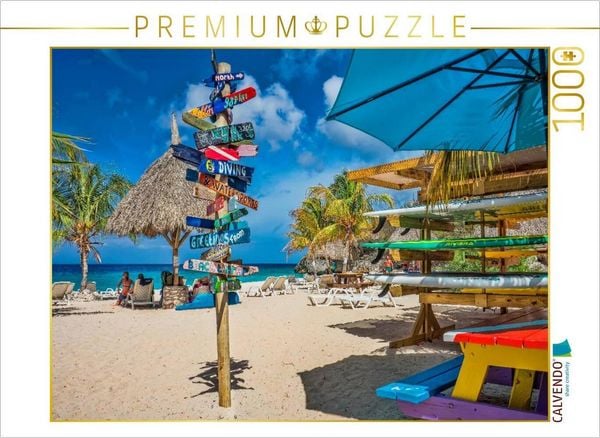 Produktbild: CALVENDO Puzzle Cura&ccedil;ao - bunte Insel in der Karibik | 1000 Teile Lege-Gr&ouml;&szlig;e 64x48cm Foto-Puzzle f&uuml;r gl&uuml;ckliche Stunden