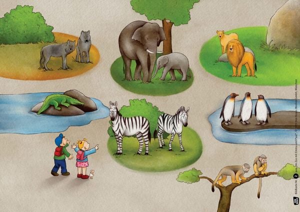 Produktbild: Im Zoo mit Emma und Paul. Kamishibai Bildkartenset.