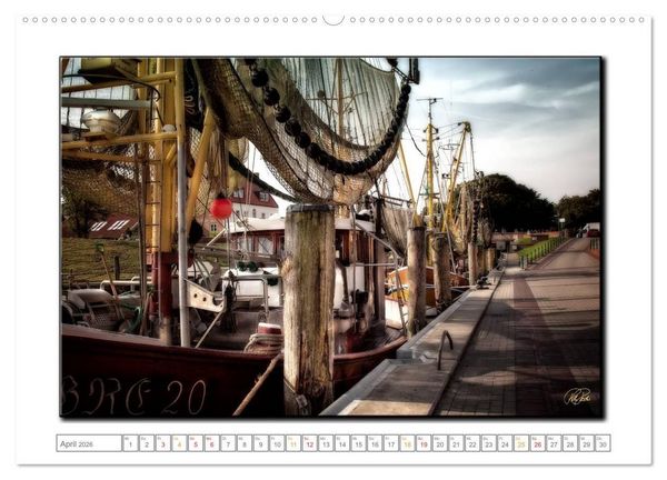 Produktbild: Ostfriesland - der alte Hafen Greetsiel (hochwertiger Premium Wandkalender 2026 DIN A2 quer), Kunstdruck in Hochglanz