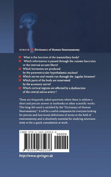 Produktbild: Dictionary of Human Neuroanatomy
