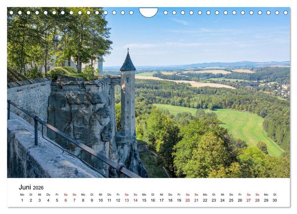 Produktbild: Bergfestung K&ouml;nigstein (Wandkalender 2026 DIN A4 quer), CALVENDO Monatskalender