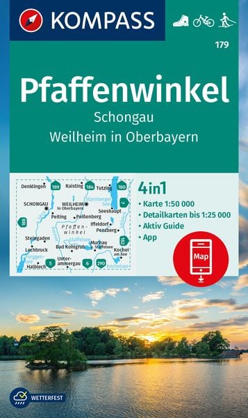Produktbild: KOMPASS Wanderkarte 179 Pfaffenwinkel, Schongau, Weilheim i. OB 1:50.000