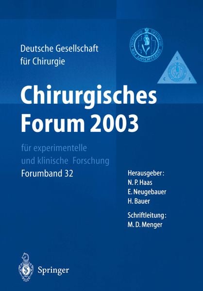 Produktbild: Chirurgisches Forum 2003 f&uuml;r experimentelle und klinische Forschung