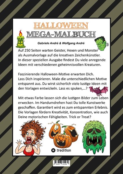Produktbild: Xxl Mega Malbuch - Halloween - 250 Tolle Motive - Geister - Hexen - Monster - Vampire - Zombies - K&uuml;rbise - Villen