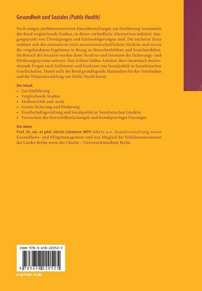 Produktbild: Gesundheit und Soziales (Public Health)