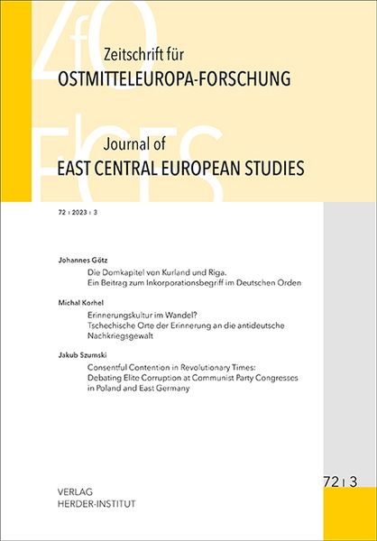 Zeitschrift für Ostmitteleuropa-Forschung (ZfO) 72/3 / Journal of East Central European Studies (JECES) 72/3, Taschenbuch von , Verlag