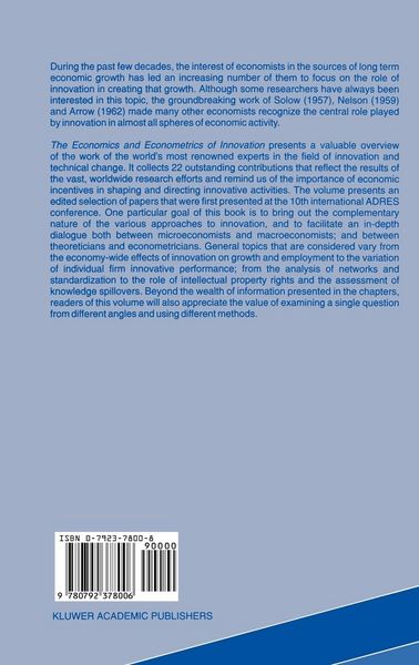 Produktbild: The Economics and Econometrics of Innovation