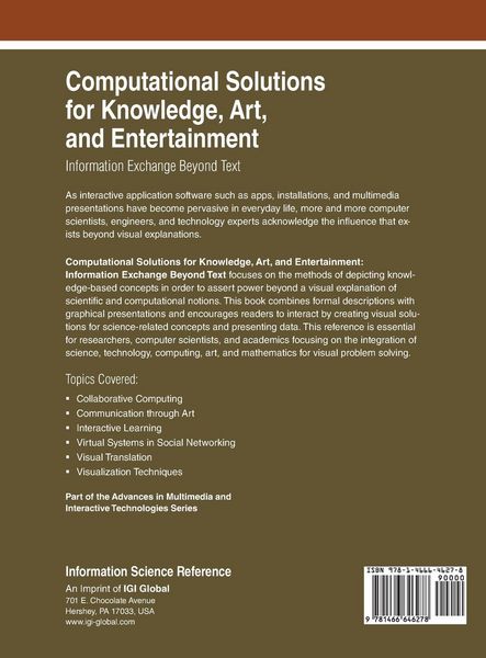 Produktbild: Computational Solutions for Knowledge, Art, and Entertainment