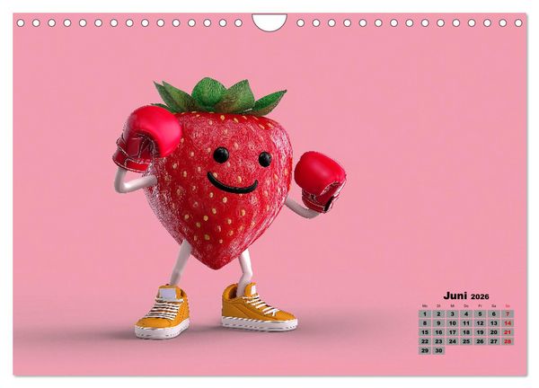 Produktbild: Vegane Power - Kalender f&uuml;r Veganer, Vegetarier und alle Pflanzenfans (Wandkalender 2026 DIN A4 quer), CALVENDO Monatskalender
