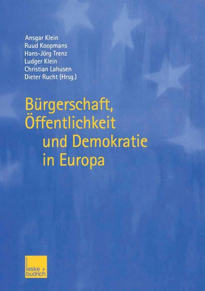 Produktbild: B&uuml;rgerschaft, &Ouml;ffentlichkeit und Demokratie in Europa