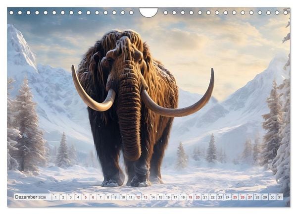 Produktbild: Im urzeitlichen Reich des Mammuts (Wandkalender 2026 DIN A4 quer), CALVENDO Monatskalender