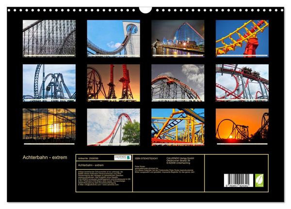 Produktbild: Achterbahn - extrem (Wandkalender 2026 DIN A3 quer), CALVENDO Monatskalender