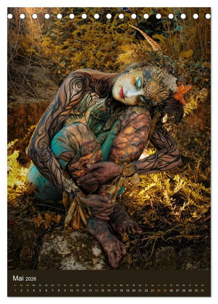 Produktbild: Bodypainting Adventures (Tischkalender 2026 DIN A5 hoch), CALVENDO Monatskalender