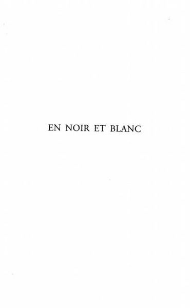 Produktbild: En Noir Et Blanc