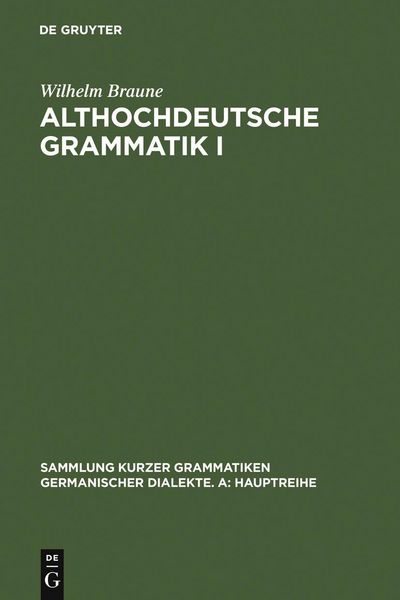 Produktbild: Althochdeutsche Grammatik I